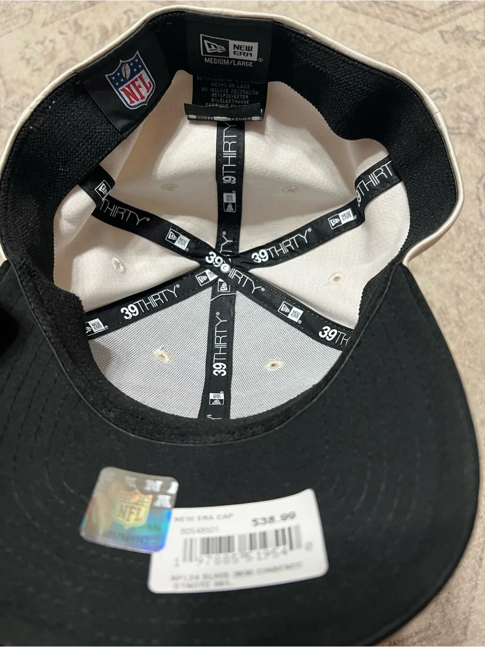 Cincinnati Bengals New Era 2024 Sideline Historic 39THIRTY Flex Hat -Stone/Black